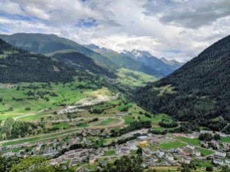 Blick nach / view to Orsieres, Val de Dranse